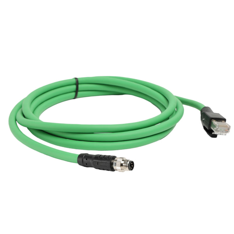 M8 4 Pin A-Code, RJ45 Cat5e EtherCAT Cable for Beckhoff Actuator Sensor EtherNet Profinet Fieldbus Industrial Automation Control, PUR Shielded, 10M