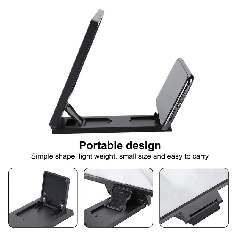 [AUSTRALIA] - ASHATA 19.56" Screen Magnifier for Smartphone, HD Mobile Phone Screen Magnifier, No Power Drive, Movie Video Expandable HD Screen for Watching Movies Videos (Black) 