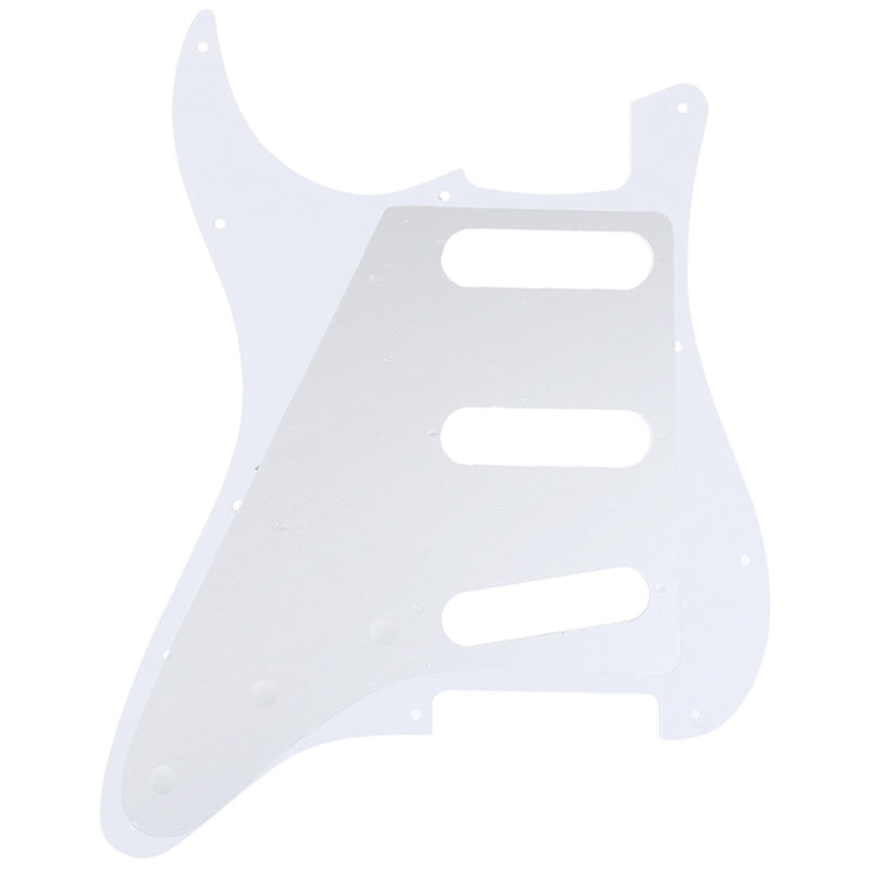 [AUSTRALIA] - Musiclily Pro 11-Hole 62 Vintage Style SSS Strat Guitar Pickguard for American Stratocaster 62, 4Ply White Pearl 