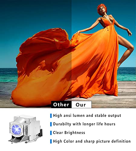 5J.J7L05.001 W1070 Projector Lamp Bulb for BENQ PowerLite Home Cinema W1070 W1070+ W1080ST W1080ST+ HT1075 HT1085ST i700 i701JD W108ST MH630 MH680 TH680 W1250 TH681H 5J.JAH05.001 5J.J9H05.001