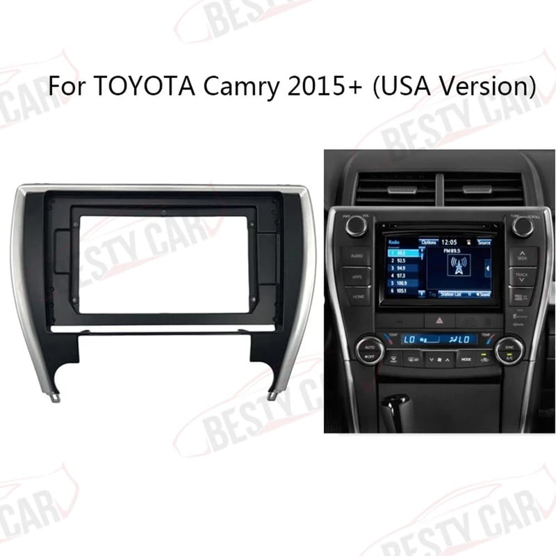 Fits for Toyota Camry 2015 2016 2017 USA Version Car Radio Stereo Fascia Frame Double DIN 10.1 inch Dash Installation Mounting Kit