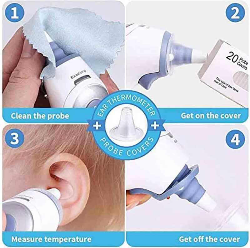 500X Ear Thermometer Probe Covers Refill Caps Lens Filters, Refill Covers Compatible with Braun Ear Thermometer, BPA Free and Disposable Digital Covers for Braun IRT 6520, IRT6020, IRT6500 Series 500