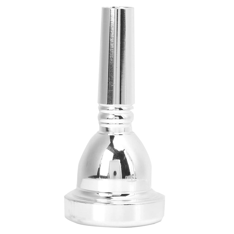 Tenor Large Shank Mouth Piece,Trombone Mouthpiece,Metal 12.7mm 5G Wind Instrument Accessory Replacement (Silver) Silver
