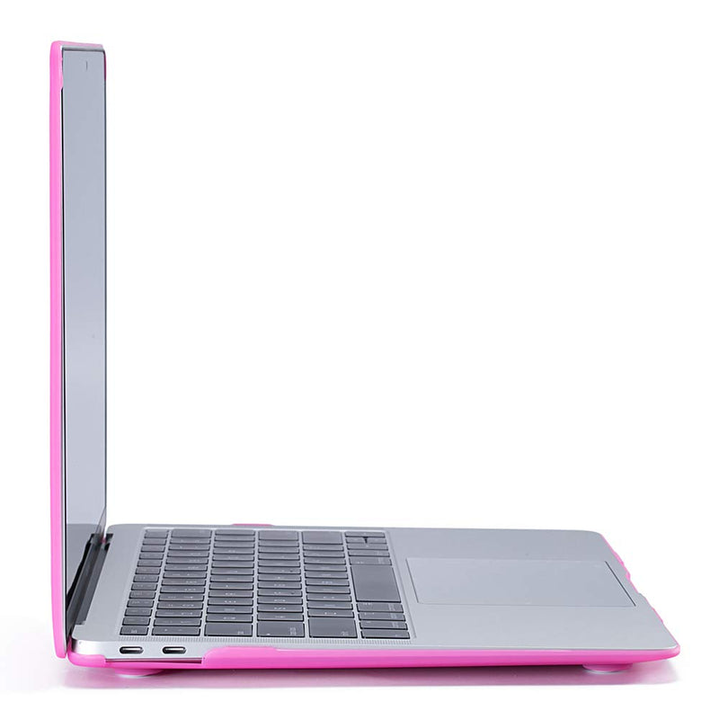 Ruban case for MacBook Air 13 Inch A2337 (M1) / A2179 / A1932 (2021 2020 2019 2018 Release) - Snap On Hard Shell Case Cover for MacBook Air 13 Retina Display with Touch ID, (Hot Pink) Hot Pink