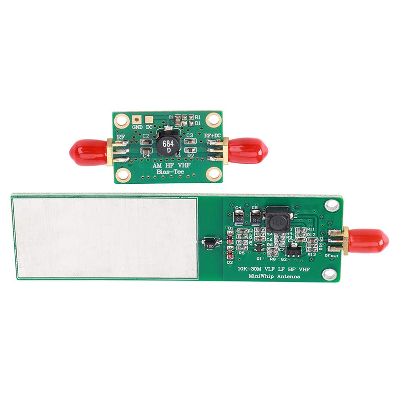 Walfront 10KHz-30MHz Mini Whip Active Antenna 2 Piece RTL SDR Shortwave Radio Receiver SMA Short Cut SDR Antenna System with Female Interface