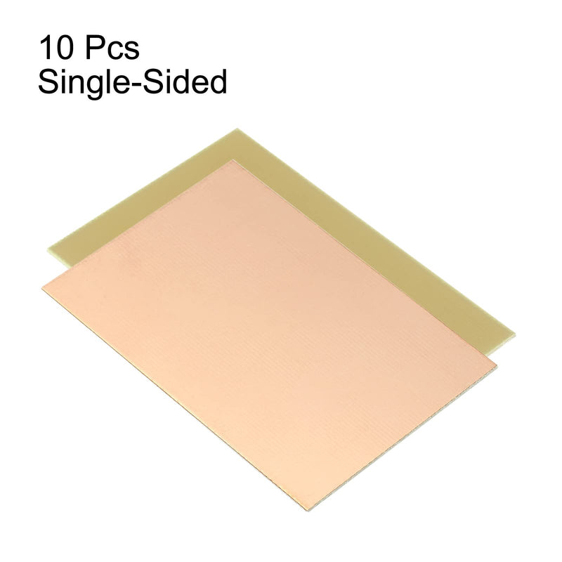 PATIKIL FR4 Single Sided Copper Clad PCB Laminate Circuit Board 70 x 50 x 1.2 mm Pack of 10 70 x 50 x 1.2mm