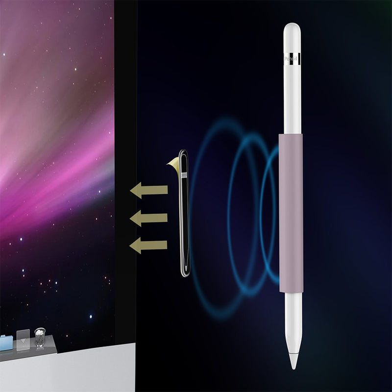 FRTMA Magnetic Sleeve for Apple Pencil, Soft Silicone Holder Grip for Apple iPad Pro Pencil, Lavender (Apple Pencil Not Included)