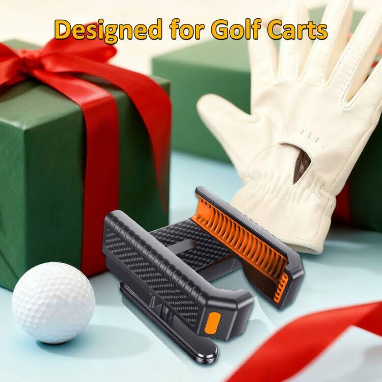 Falafa Magnetic Golf Cart Phone Holder, Universal Phone Mount 2-Pack | 360° Rotatable Magnetic Mount Fits EZGO, Club Car & Yamaha Carts, Compatible with iPhone, Galaxy, Google Pixel & More Orange-2 Pack