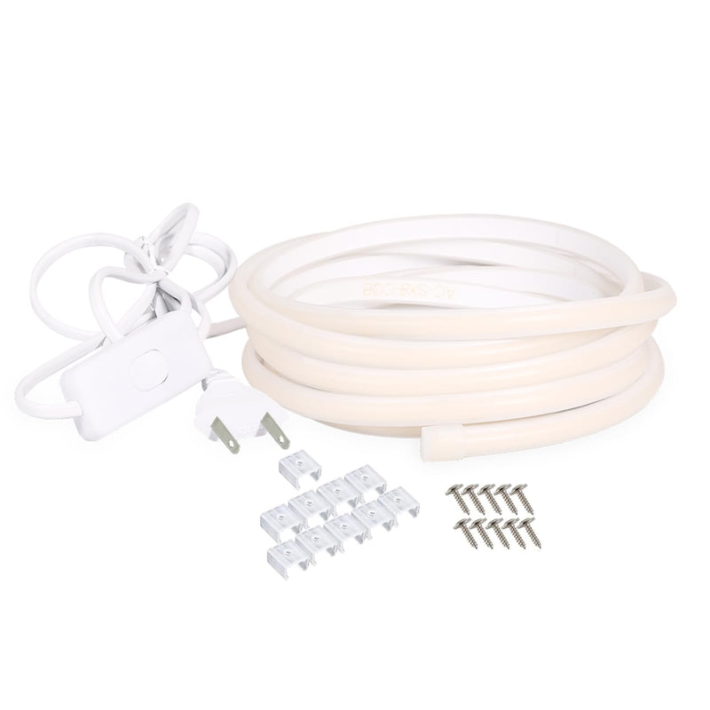 [AUSTRALIA] - COB LED Strip Lights 9.84 Foot Waterproof Outdoor LED Lights IP67 110V Light Stip Cuttable 320LEDs/m 6000K Cold White with US Plug Indoor Rope Lights for Bedroom Kitchen Under Cabinet 9.84ft Cold White 6000K 