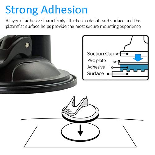 Randconcept - 80mm Adhesive Dashboard Pad Mounting Disk w/3M VHB Adhesive for Suction Cup Phone Mount & Garmin GPS Suction Mount | 3.15" Wide Diameter 2 Pcs