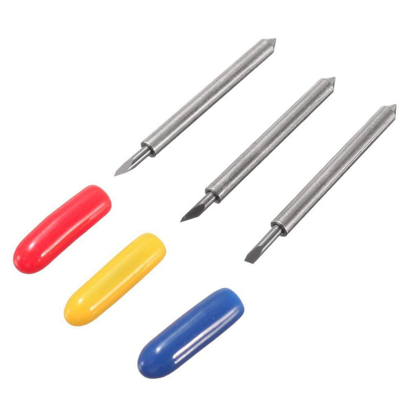 GAOHOU 15pcs 30/45/60 Degree Vinyl Cutter Blade for Roland Cutting Plotter with Blade Holder - Tool Accessories Drill Bits - 15 x Blades for Cutting Plotter