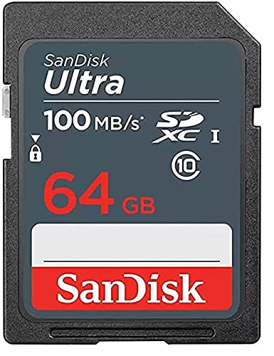 SanDisk 64GB Ultra SD Memory Card 5 Pack SDXC UHS-I Class 10 (SDSDUNR-064G-GN3IN) Bundle with 5 SD Card Cases & 1 Everything But Stromboli Card Reader