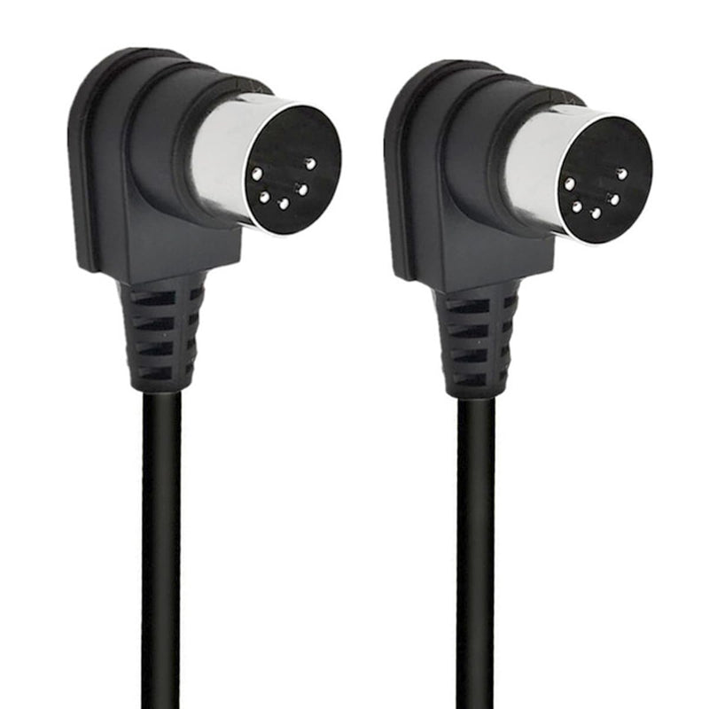[AUSTRALIA] - 90 Degree Angle MIDI 5 Pin DIN Cable, Right Angle Doul 90 Degree DIN 5 Pin Male to Male MIDI Audio Cable for Music Mixer,MIDI Device (1 Meter/ 3.3 FT) 1 Meter/ 3.3 FT 