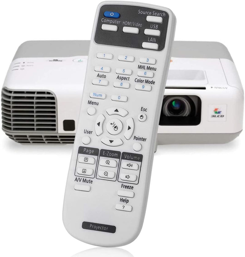 Universal Projector Remote Control 2181788 1613717 1648806 1547200 for Epson PowerLite, Home Cinema, BrightLink, Home Pro Projector Series, One Replacement Remote Control for All