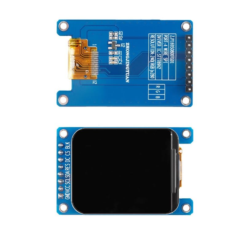 GERUI Pack of 2 1.69 Inch Colour TFT Display Screen High-Definition IPS LCD Module 240 x 280 SPI Interface ST7789 Driver