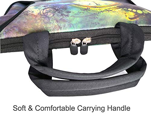 RICHEN 11 11.6 12 12.5 13 inches Case Laptop/Chromebook/Ultrabook/Notebook PC Messenger Bag Tablet Travel Case Neoprene Handle Sleeve with Shoulder Strap (11-13.3 inch, Clock &Butterfly) 11-13.3 inch Clock & Butterfly