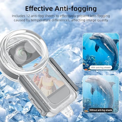 PULUZ Invisible Dive Case for Insta360 X5, 50m/164ft Underwater Waterproof Housing Cover Protective PC Sealed Shell Insta 360 X5 Photography Housings with Bracket Camera Accessories Insta360 X5 Invisible