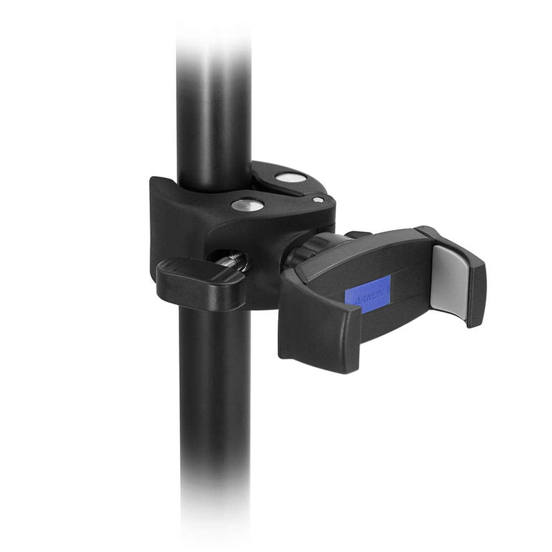 ARKON Mounts Mobile Grip 5 Phone Holder with Clamp Mount | Secure Spring-Loaded Holder | Clamp Phone Mount for Strollers, Treadmills, Bike | Compatible with iPhone, Samsung, & More