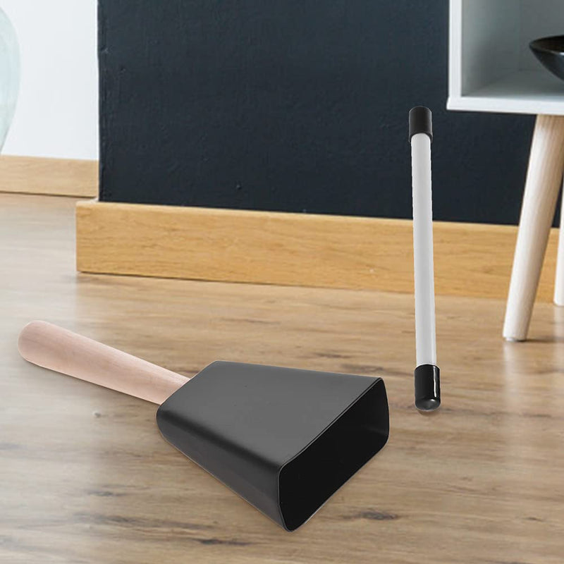 [AUSTRALIA] - Professional Metal Cowbell with Wooden Handle Mallet Percussion Instrument 