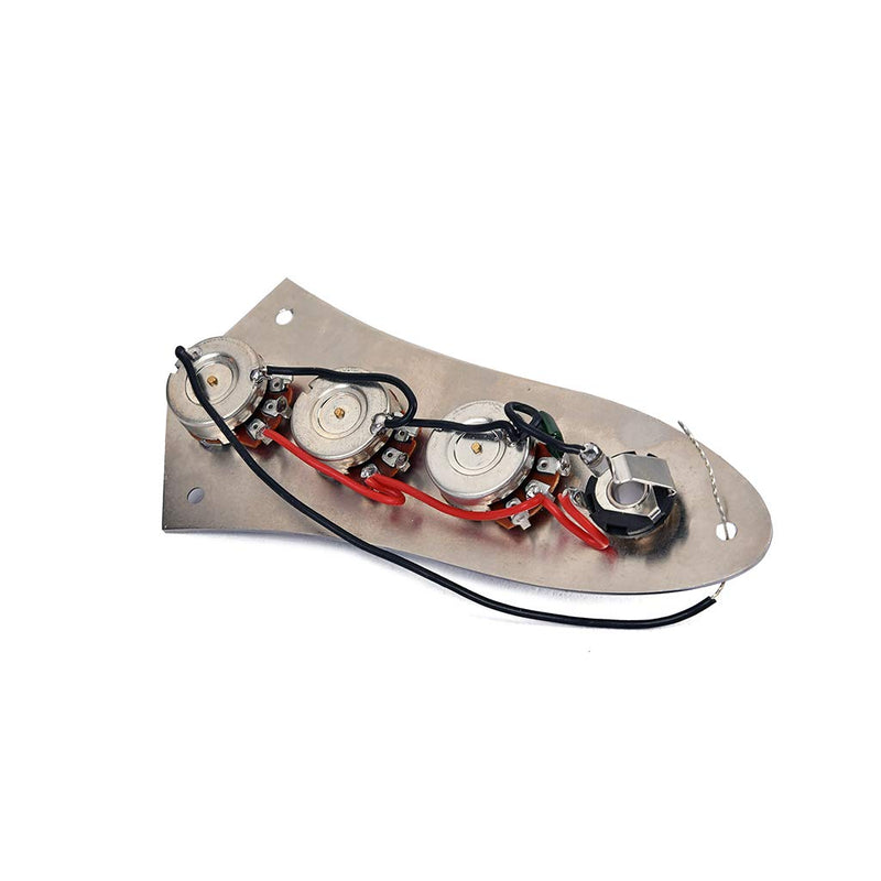 Alnicov Electric Guitar Wired Loaded Control Plate Harness Switch Knobs for JB Jazz Bass Replacement Parts