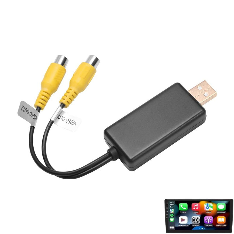 TheCoolCube USB to CVBS Video Output Adapter 2 CVBS Output USB to RCA Cable DC 5V for Android Multimedia Player and Android TV Player