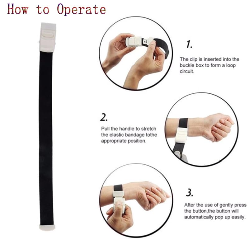 6 Pieces Storage Tube Vein Stain Tourniquet Buckle Tourniquet Bands Storage Tube Blood Removal with Buckle Dust Tape Quick Medical for Camping Hiking Fight Mountaineering Outdoor Sports