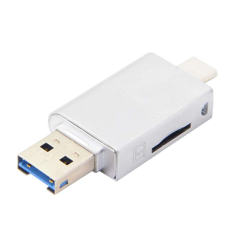 Xiwai USB-C Type C/USB 2.0 to NM Nano Memory Card & TF Micro SD Card Reader for Huawei Cell Phone & Laptop