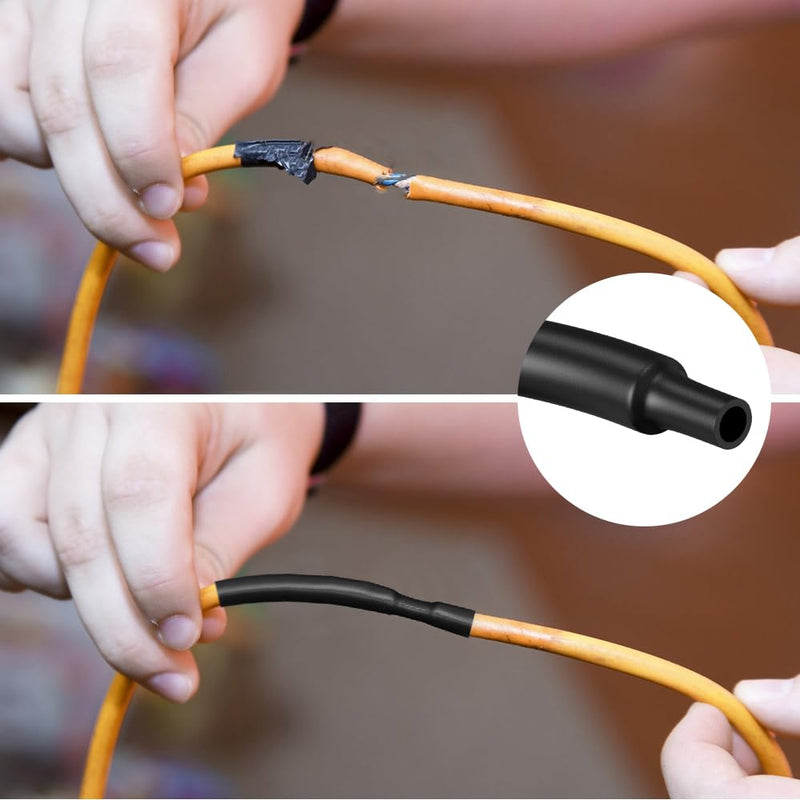 [AUSTRALIA] - Pack of 2 4:1 Heat Shrink Tubing, Heat Shrink Tubing, Waterproof, Diameter 24 mm & 2 m Length, Heat Shrink Tube with Adhesive, Heat Shrink Tube Black (Red) for Cable Insulation, Marking, Cable 4:1 Ø24mm & 2m 