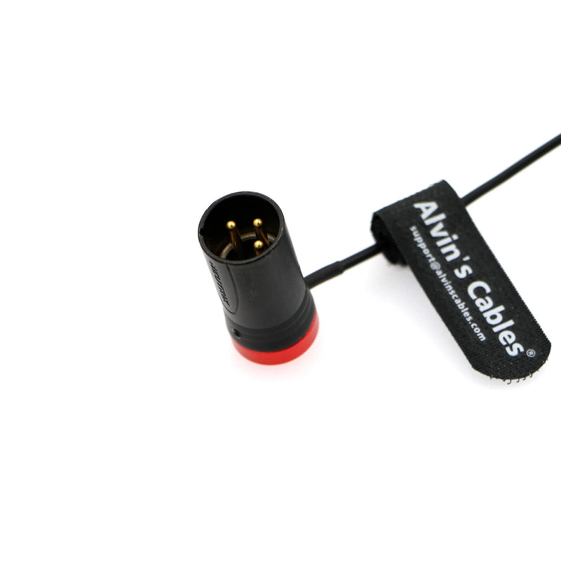Alvin's Cables Low Profile TA3F to XLR 3 Pin Male Audio Cable for Lectrosonics SRC Receivers to Sound Devices 60cm|24inches Red