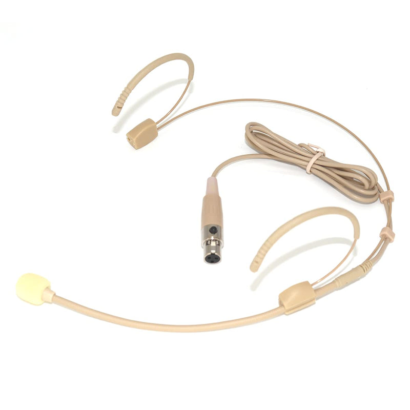 [AUSTRALIA] - Microphone Headset Double Over Ear Earset Headworn Mic Condenser Omnidirectional Compatible with AKG Wireless System Bodypack Transmitter Mini XLR TA3F Plug 
