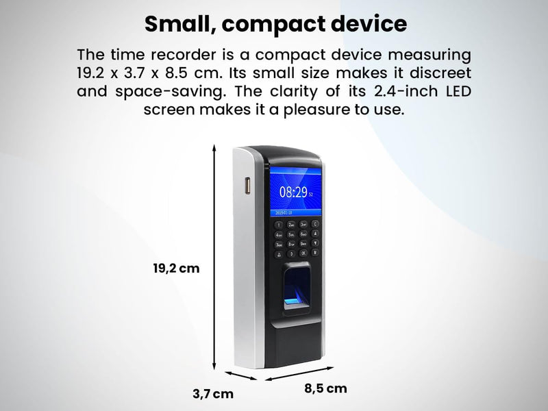 HDWR CTR12 Stamping in the Machine, Time Attendance, Timing Clock with Fingerprint, Password and 125kHz RFID Card System, Scheduling, Employee Time Attendance