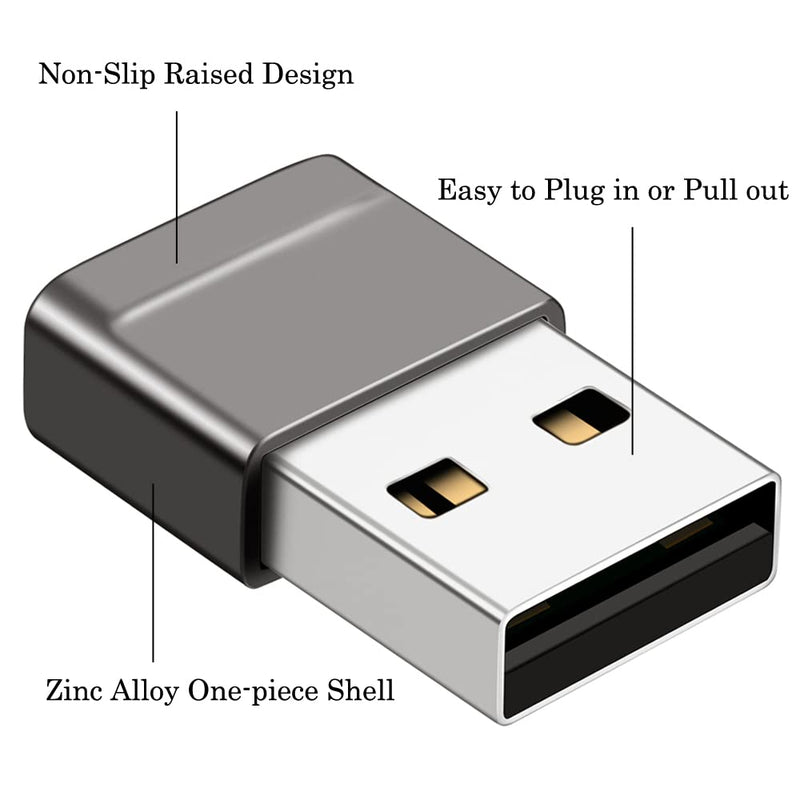 USB C Female to USB Male Adapter 4 Pack, AuviPal USB A Charger to USB Type C Cable Converter for Apple iWatch Watch Series 7 SE, iPhone 11 12 13 Pro Max Mini, Samsung Galaxy Note 10 20 S20 S21 S22