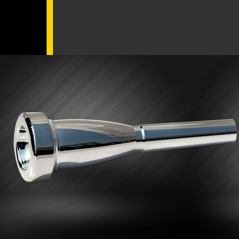 Trumpet Mouthpiece, 1C/1.5C/3C/5C/7C Silver Color Pure Full Copper Silver Plating Trumpet Mouthpiece for Beginners and Professional Players(1.5C) 1.5C