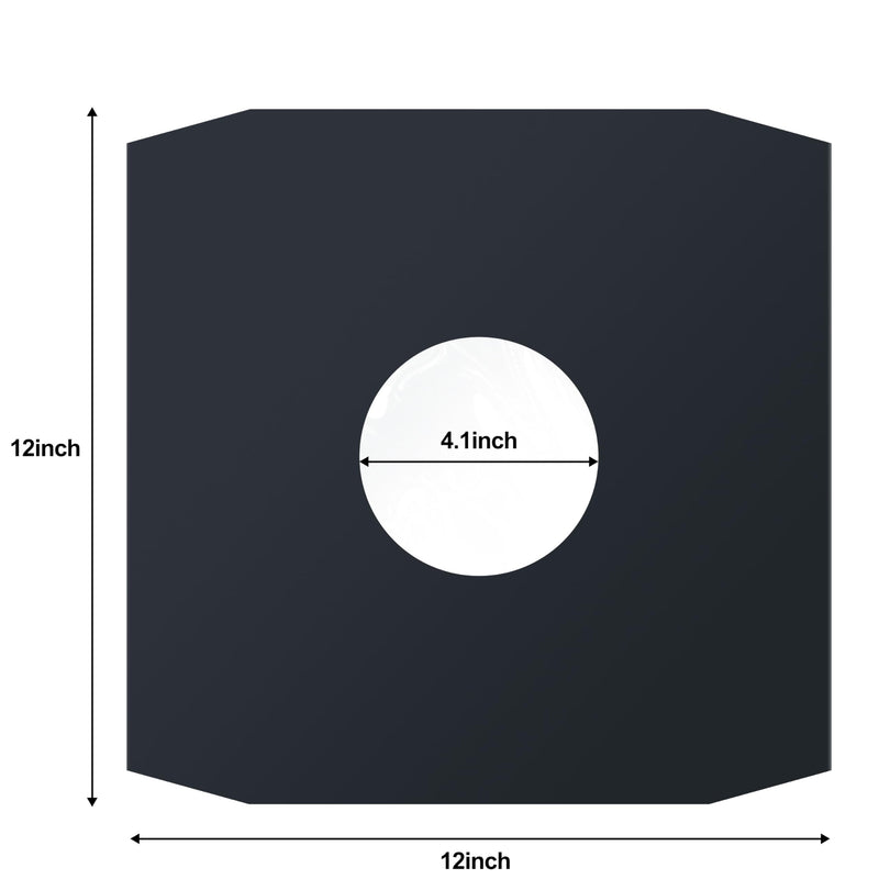 25Pcs Vinyl Record Inner Sleeves, Black Kraft Paper Record Sleeves with Poly Lined for 12" Records, Comer Cut Design Acid Free Album Covers, Vinyl Record Album Covers LP Jacket Protective 12 Inch