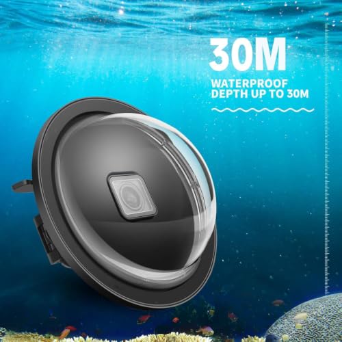 SHOOT Dome Port for GoPro Hero 13/12/11/10/9 Black Dual Handle Stabilizer