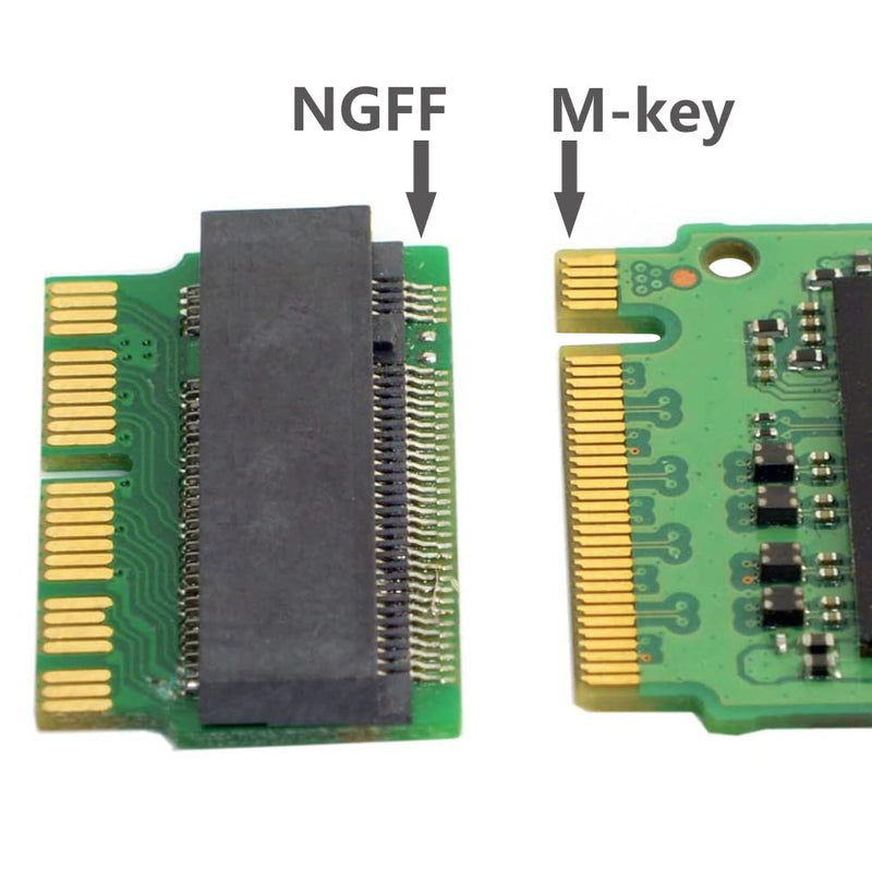 M.2 NVME SSD Convert Adapter,NGFF M.2 NGFF M-Key AHCI SSD Convert Card for Upgrade MacBook Air Pro Retina Mid A1465 A1466 A1398 A1502(2013-2017 Year)