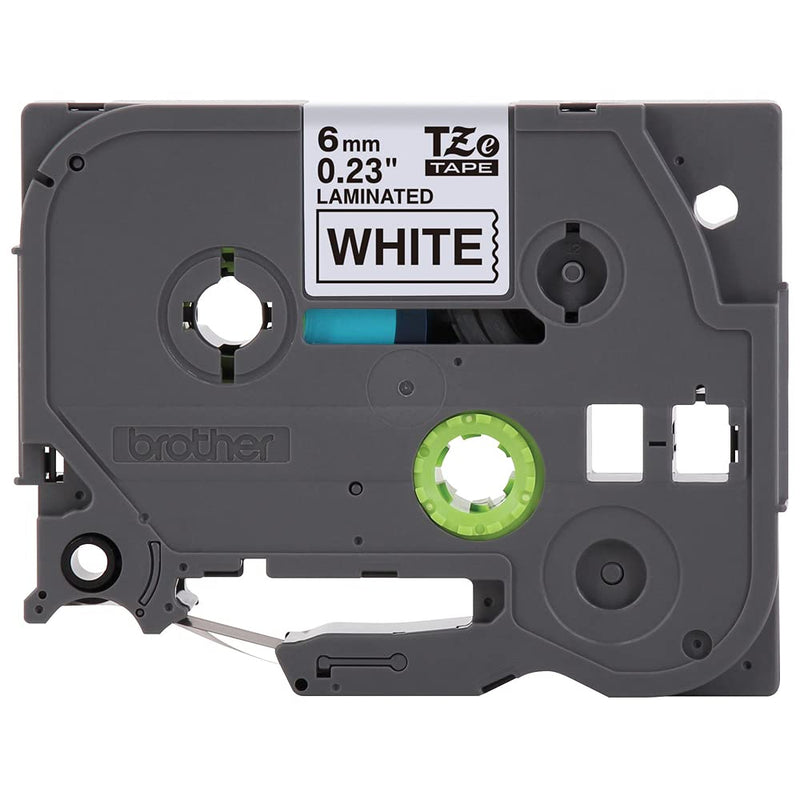 Brother Genuine P-touch TZE-211 Label Tape 1, 1/4" (0.23") Standard Laminated P-touch Tape, Black on White, Laminated for Indoor or Outdoor Use, Water Resistant, 26.2 Feet (8M), Single-Pack 1/4"