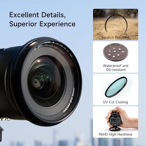 VILTROX 52mm MC UV Protection Filter with 18 Multi-Layer Coatings UHD/Hydrophobic/Scratch Resistant Aluminum Alloy Ultra-Slim Frame UV Filter Compatible with Canon Nikon Sony Fuji DSLR Camera Lens
