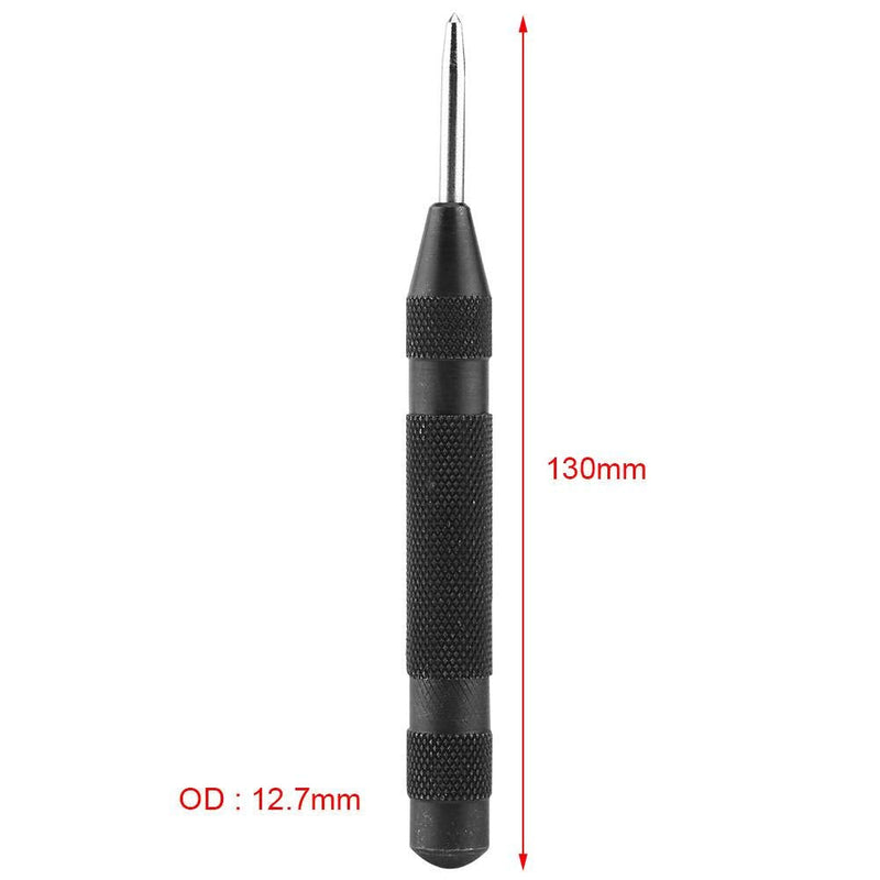 Ausla Automatic Centre Punch, 5-inch, High Speed Steel, Metal Marking Tool, Black