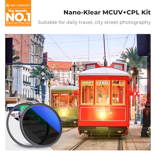K&F CONCEPT 67mm UV CPL Lens Filter Kit Protection Filter Set