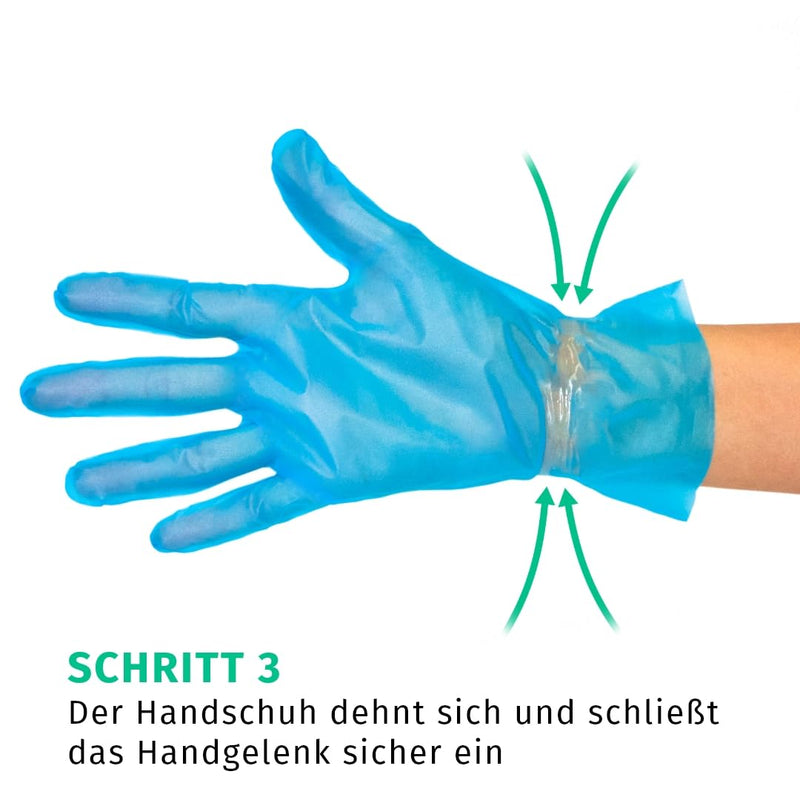 SF TPE Disposable Gloves, Size L, Pack of 200/Box, Disposable Examination Gloves, TPE Gloves, Powder-Free, Latex-Free, Non-Sterile, Latex-Free, Food Gloves L (200 Stück) blue