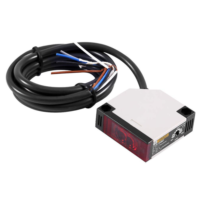 Keenso Photoelectric Switch, E3JK-R4M1 Reflection Photoelectric Sensor AC 90-250V 3A Photoelectric Sensor Reflection Photoelectric Switch (2 Set)