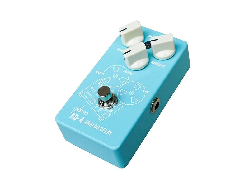 Monoprice Indio Series Vintage Analog Delay Guitar Effect Pedal, AD-4 True Bypass - Blue