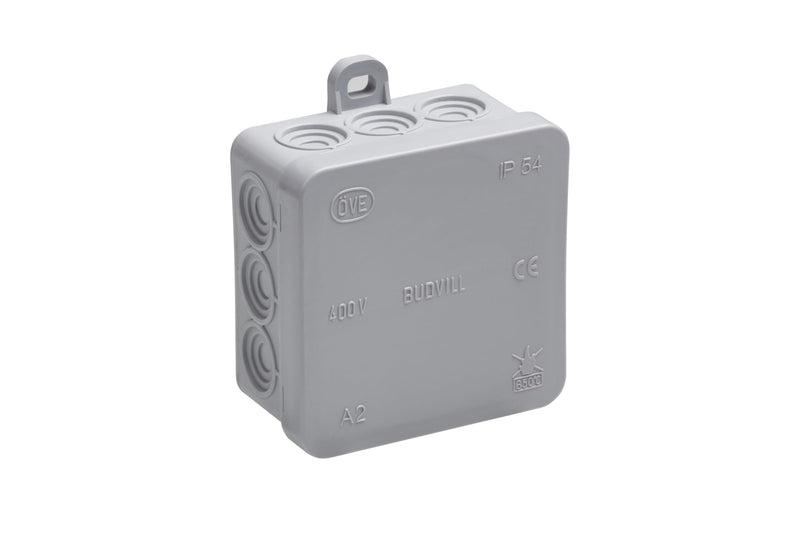 Meister Surface-Mounted Junction Box - Pack of 10 - 12 Cable Entry - Splashproof - Suitable for Wet Rooms and Outdoors / Surface-Mounted Box / Wet Room Box, 7463020 75 x 75 x 37 mm