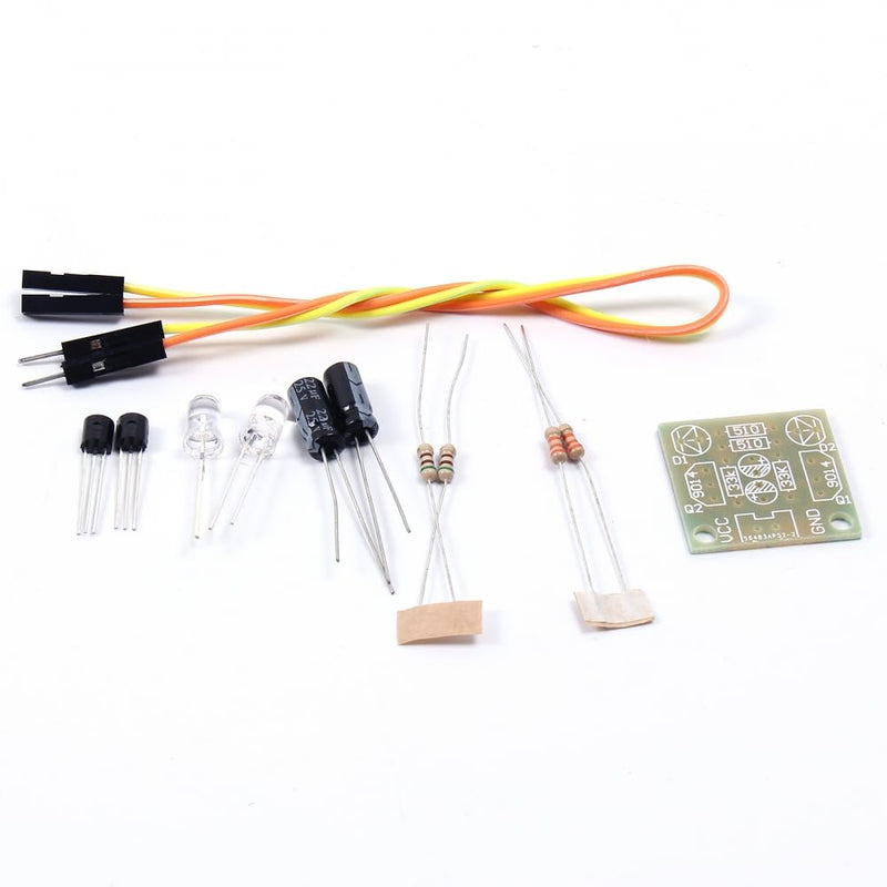 LED Flash Light Kit, DIY Kit DC 3V-14V 5MM LED Simple Flash Light Simple Flash Switch Production Suite