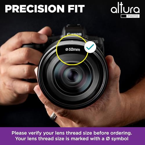 Altura Photo 52mm Camera Lens Filter Kit, UV, Polarizing & ND with Case