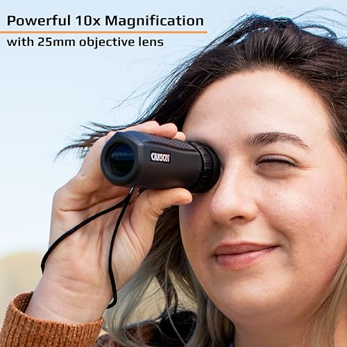 Carson BlackWave 10x25mm Waterproof Monocular, Black (WM-025) BlackWave (WM-025)