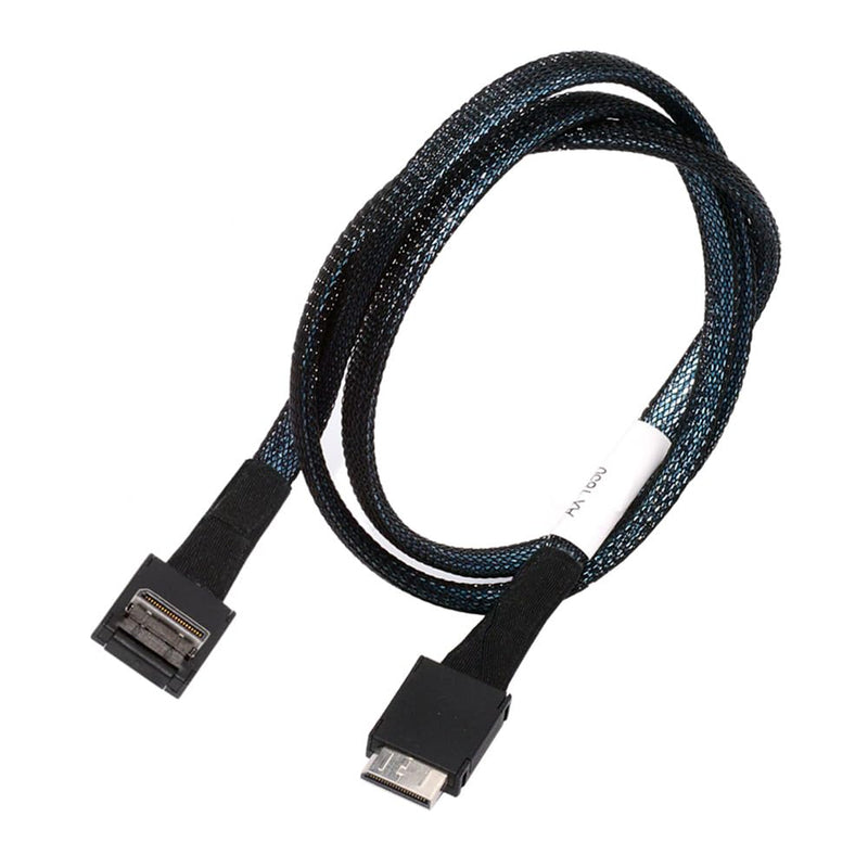 NFHK Down Angled 90 Degree OcuLink PCIe 4.0 PCI-Express SFF-8611 4i to SFF-8611 Data Active Cable for eGPU SSD 80cm