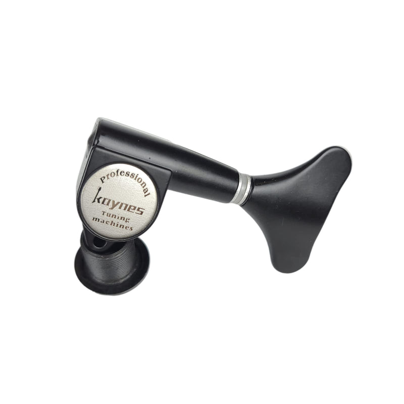 [AUSTRALIA] - KAYNES Guitar Bass Tuners - 1:18 Ratio Black Headstock Sealed Machine Heads Tuners Closed Tuning Key Pegs Replacement for Electric Jazz Bass or Precision (2R + 2L, Black) 2R + 2L 