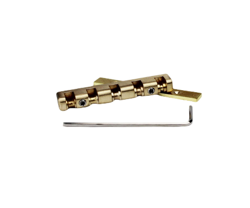 Guyker 5 String Bass Guitar Nut, Height Adjustable 45mm Brass Roller Nut Split Regulation Replacement Parts
